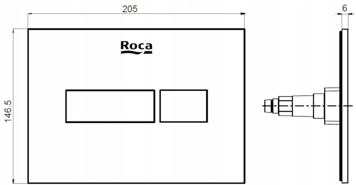 PRZYCISK SPŁUKUJĄCY WC BIAŁY POŁYSK ROCA DUPLO