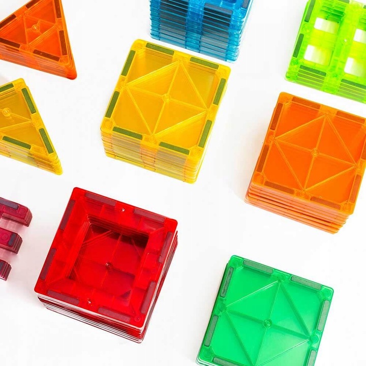 Klocki konstrukcyjne EDUKACYJNE 3D kulki rurki dla dzieci 108el MAGNETYCZNE