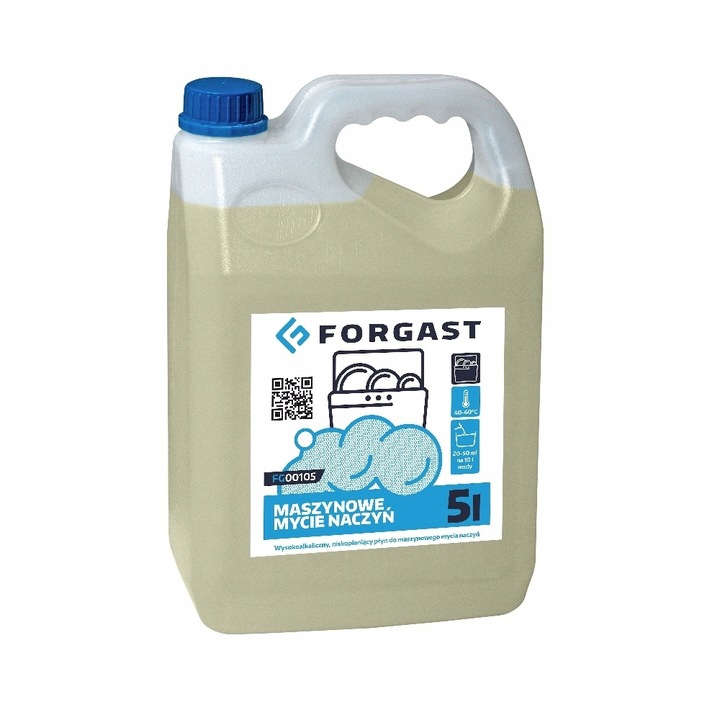 PŁYN MYJĄCY DO MASZYNOWEGO MYCIA NACZYŃ W ZMYWARKACH 5L FORGAST FG00105
