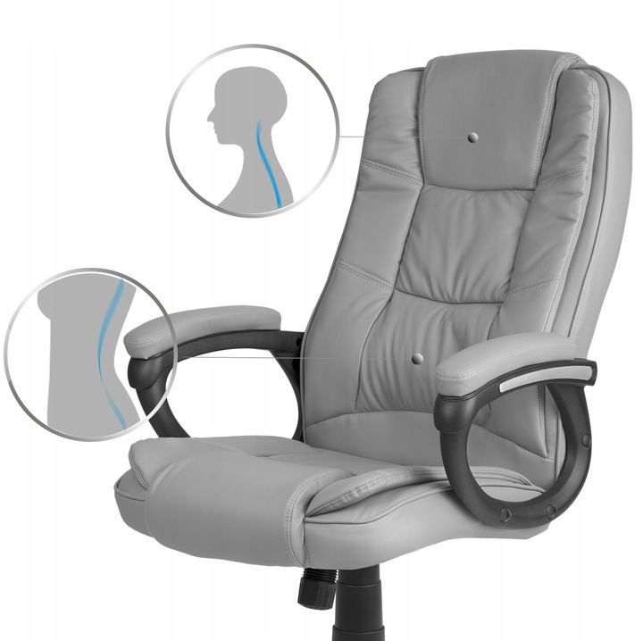 FOTEL BIUROWY KRZESŁO BIUROWE OBROTOWE CHROM