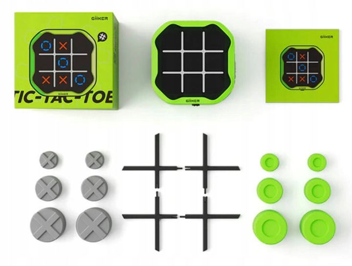 Gra logiczna GIIKER Tic-Tac-Toe Bolt Zielony
