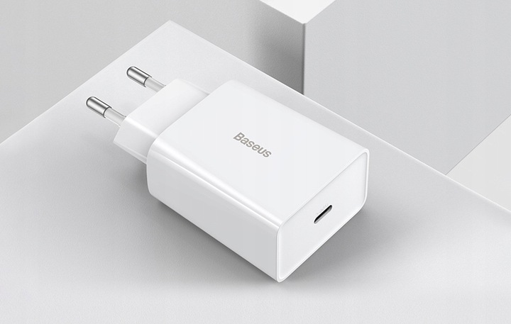 BASEUS SZYBKA ŁADOWARKA SIECIOWA MOCNA ZASILACZ USB-C TYPE-C QC 3.0 PD 20W