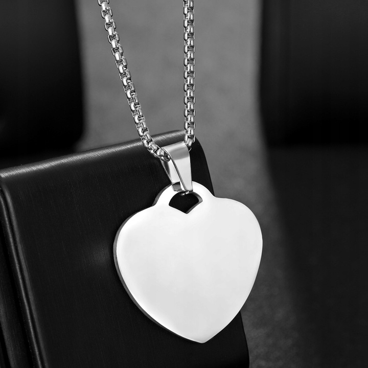 Łańcuszek ZAWIESZKA Serce Srebrny NASZYJNIK Dla CÓRKI od Taty GRAWER BOX