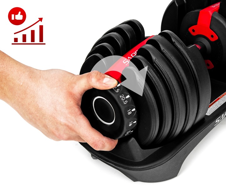 HANTEL REGULOWANY SAPPHIRE obciążenie 2,5KG - 24KG HANTLA 1x hantle SYSTEM