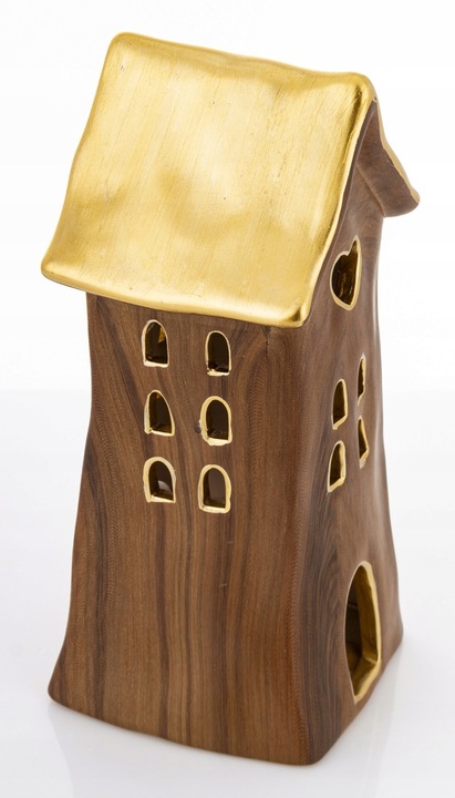 DOMEK 21x10 CM NA TEALIGHT LAMPION CERAMICZNY ŚWIĄTECZNY PREZENT NA ŚWIĘTA