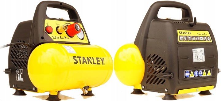 STANLEY KOMPRESOR BEZOLEJOWY SPRĘŻARKA 6L 8 bar
