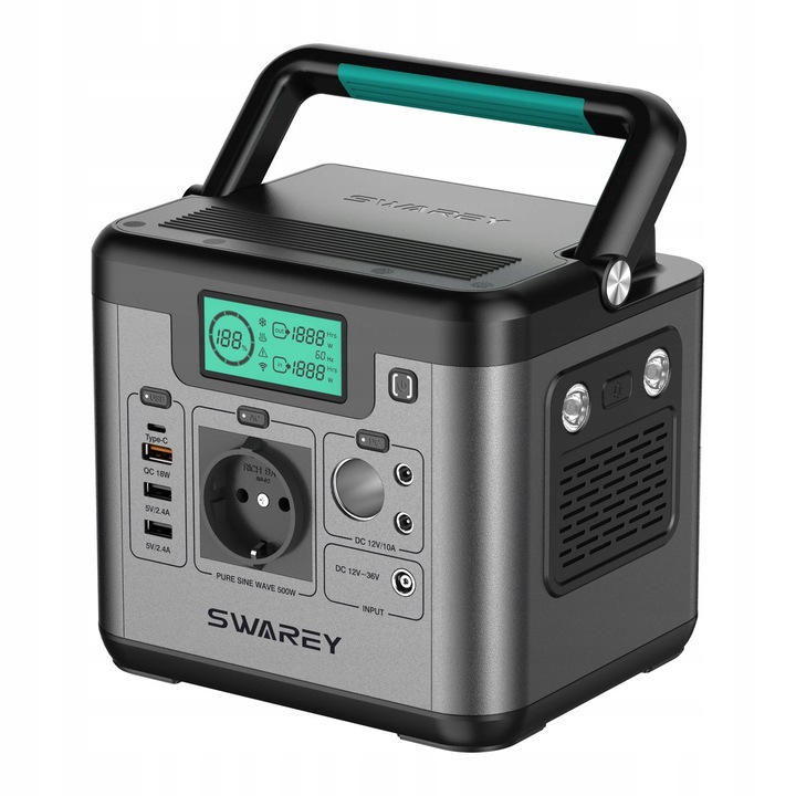POWER BANK GENERATOR SOLARNY SWAREY 518Wh type C PD 65W+100W SOLAR