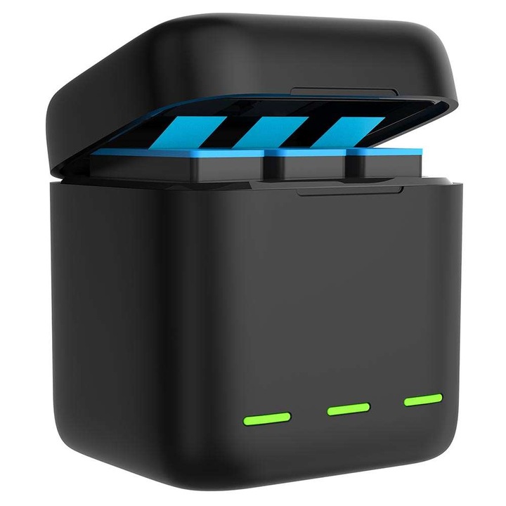 Ładowarka do GoPro 12 11 10 9 Box Hub 3 Kanałowy do 3 Akumulatorów Baterii