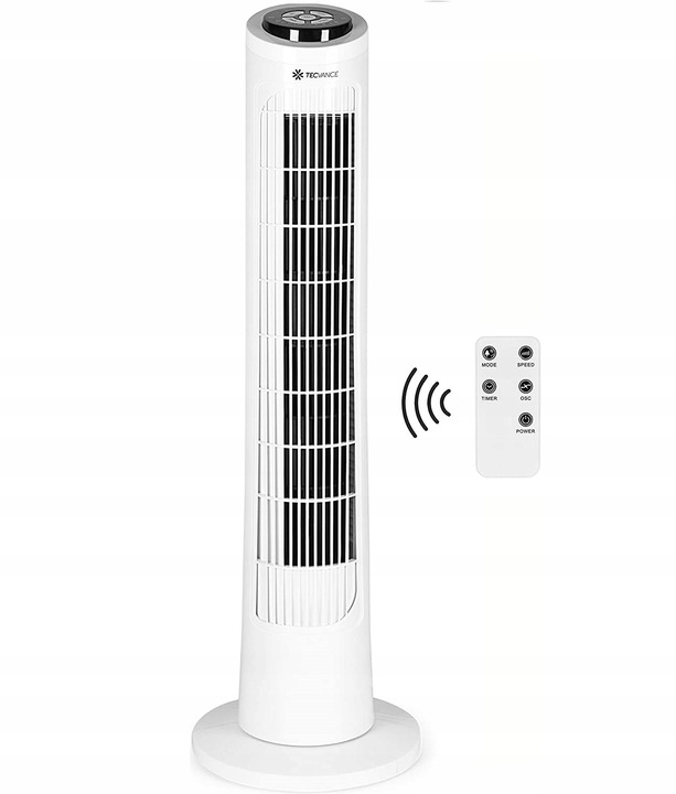 Wentylator kolumnowy TecVance Tower Fan biały