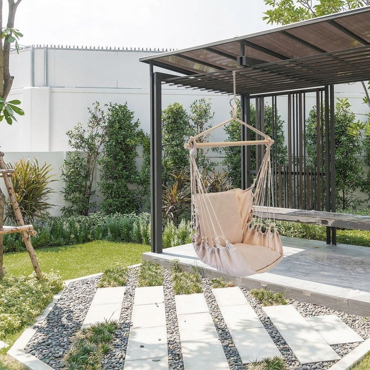 Hamak brazylijski beżowy z poduszką