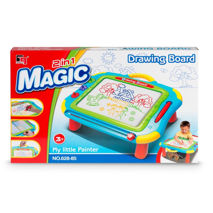 ZNIKOPIS TABLICA MAGNETYCZNA STOLIK DO RYSOWANIA DLA DZIECI RICOKIDS