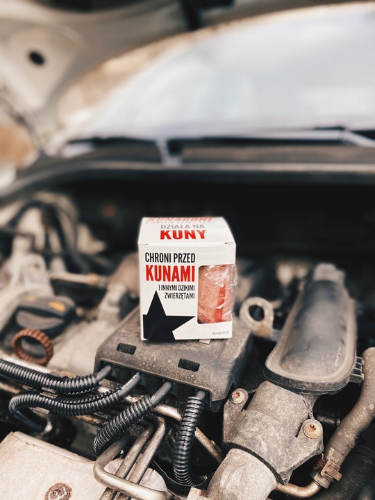 NATURALNY ODSTRASZACZ NA KUNY DO SAMOCHODU KUNAGONE PRZECIWKO KUNOM 4x1-PAK