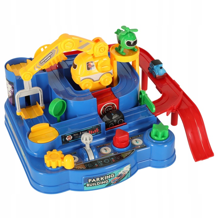 MEGA INTERAKTYWNY TOR PRZESZKÓD WYŚCIGOWY 2 GRACZY POJAZDY + HELIKOPTERY