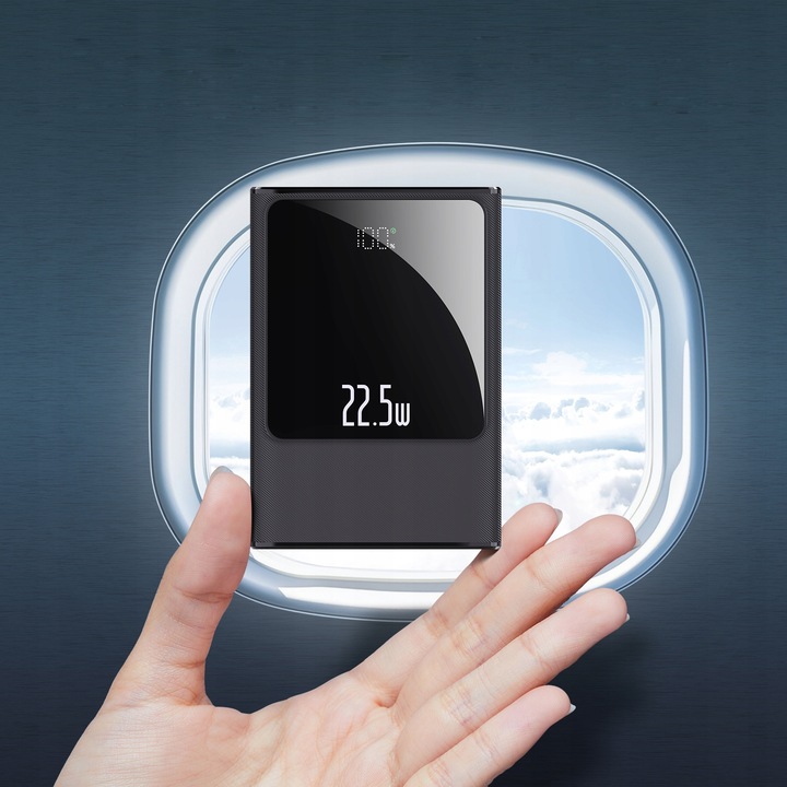 POWERBANK 10000MAH MOCNA SZYBKA ŁADOWARKA 22,5W 2XUSB A/USB-C WYŚWIETLACZ L