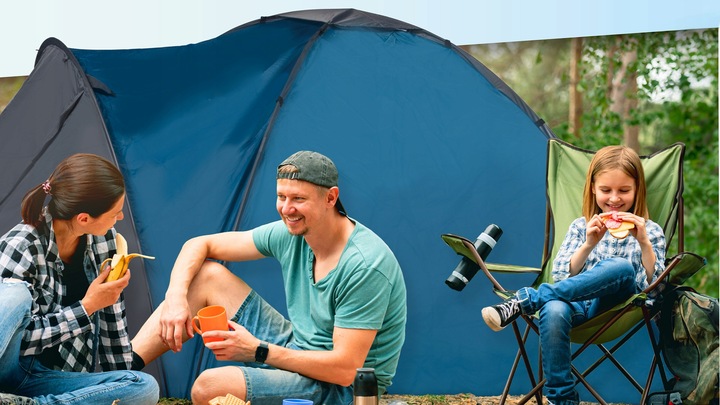 Namiot IGLO kempingowy z przedsionkiem trzyosobowy moskitiera WODOODPORNY