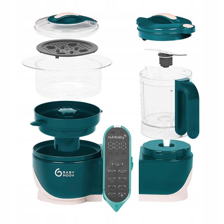 BABYMOOV 6W1 ROBOT KUCHENNY DO GOTOWANIA ZDROWEJ POSIŁKÓW DLA DZIECI 500W
