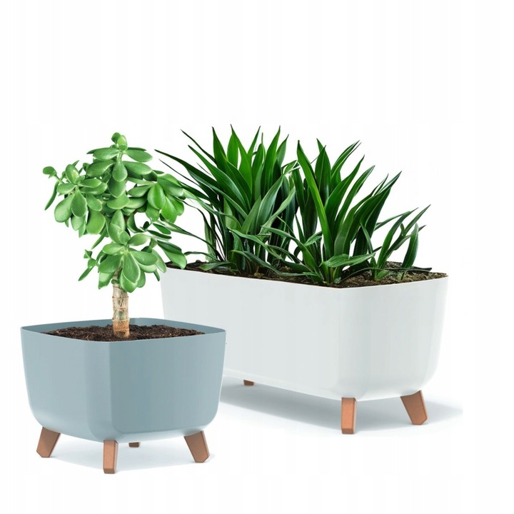 Doniczka na nóżkach Gracia Case DGCL400 Biała