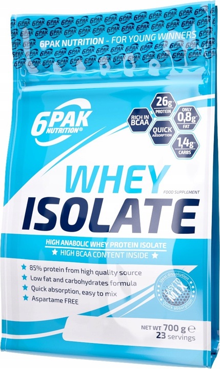 6PAK WHEY ISOLATE 700 G WHITE CHOCOLATE