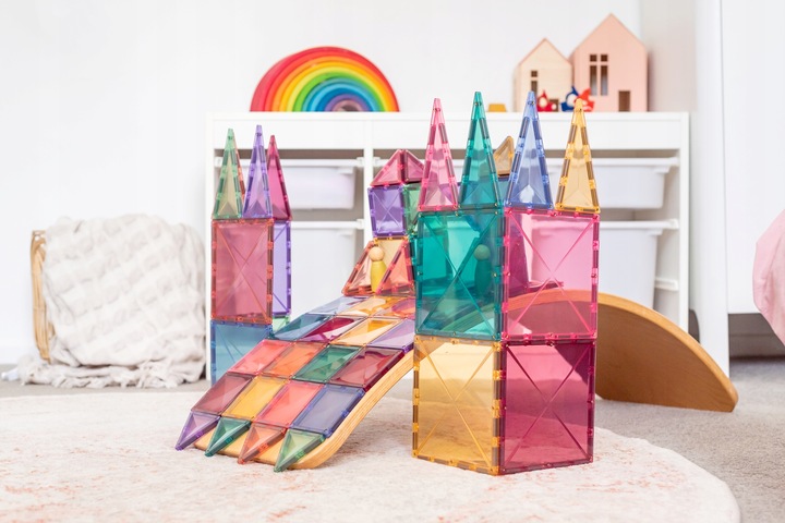 klocki magnetyczne Pastel Starter Pack 64 el. Connetix zestaw startowy