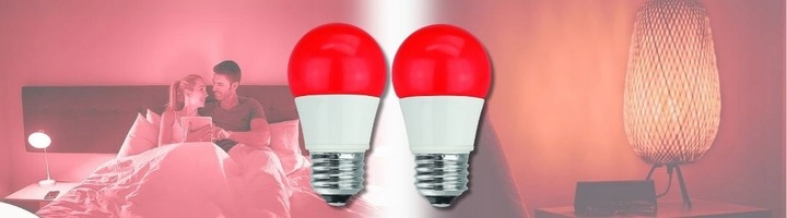 ŻARÓWKA LED E27 CZERWONA ŻARÓWKI LED OZDOBNA DEKORACYJNA ZDROWY SEN