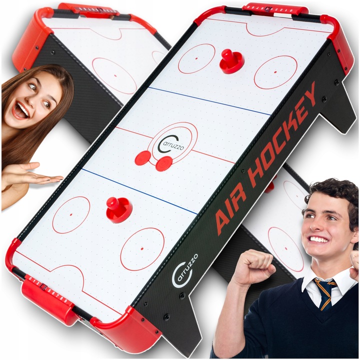 Cymbergaj Hokej Carruzzo Stół do Air Hockey 85x42x24cm Zasilanie Baterie