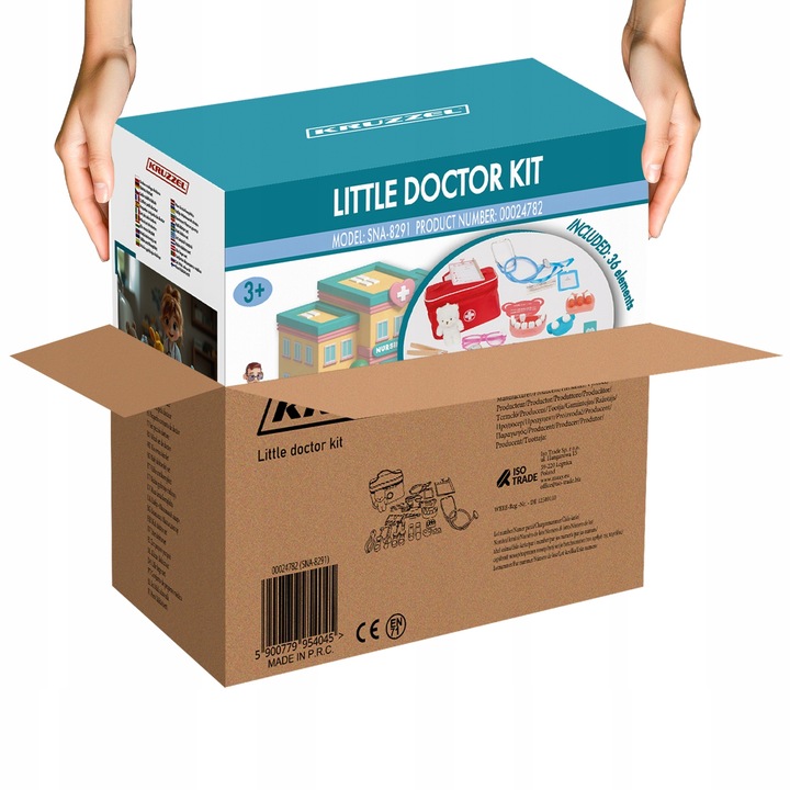 Zestaw Lekarski Mały Doktor Lekarz dla Dzieci Apteczka Doktora Lekarza XXL