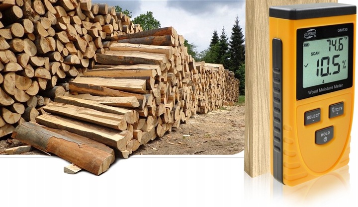 BEZINWAZYJNY WILGOTNOŚCIOMIERZ INDUKCYJNY MIERNIK WILGOTNOŚCI DO DREWNA LCD