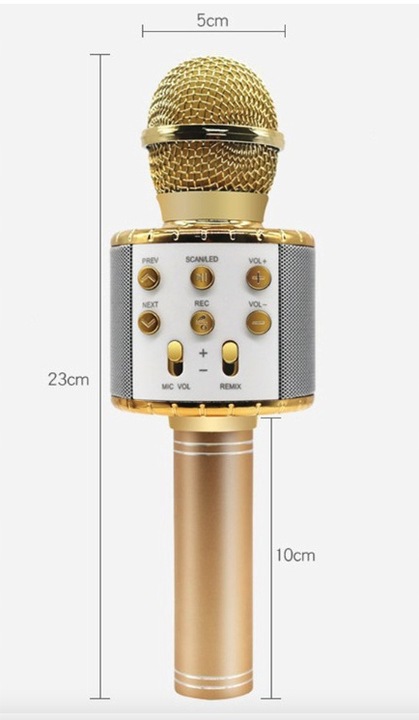 MIKROFON BEZPRZEWODOWY KARAOKE BLUETOOTH KOLORY