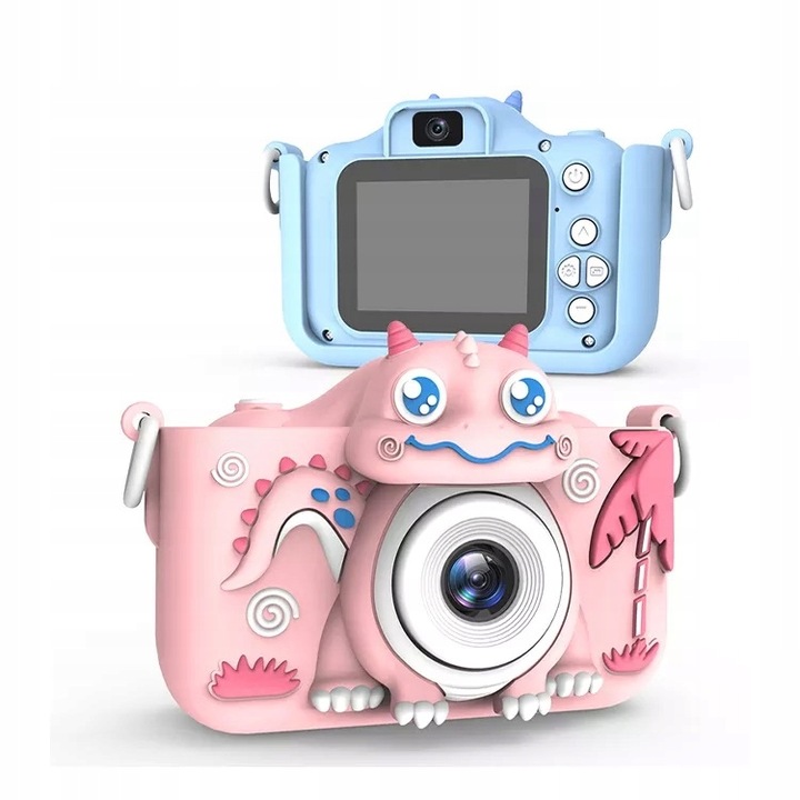 POLARX pl Dino Design: Aparat Dla Dzieci 40MP FHD 1080p Selfie z Dinozaurem