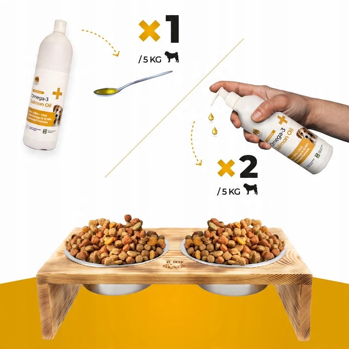 Olej z łososia norweskiego dla psa kota konia 1000 ml 1 Litr GRATIS pompka