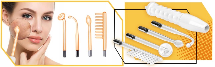 Derma wand darsonval 4 elektrody peloty najmocniejszy PRO do skóry twarzy