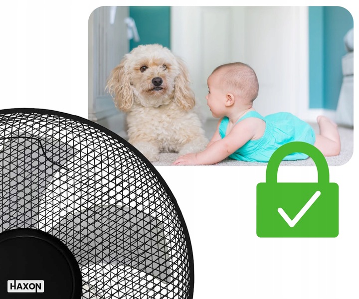 Wentylator podłogowy HAXON DAX wiatrak stojący 5 łopatek timer + pilot