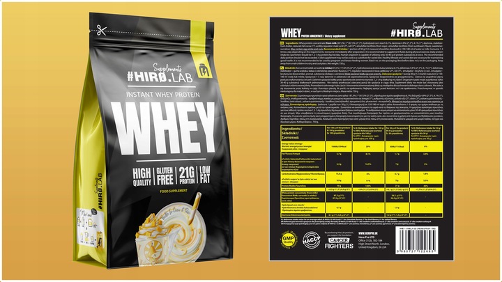 Białko koncentrat serwatkowe WPC 750 g Instant Whey Protein Gruszka Hiro