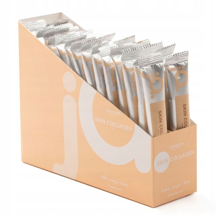 KOLAGEN DO PICIA "jA" SKIN COLAGEN TRUSKAWKA RABARBAR LEVANN 30 SASZETEK