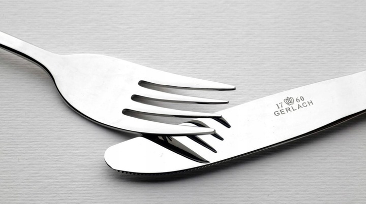 GERLACH SZTUĆCE DZIECI DZIECIĘCE KOMPLET 4EL KOTKI STAL NIERDZEWNA BON TON