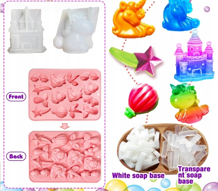 MYDLARSKI ZESTAW DO ROBIENIA MYDEŁEK MYDŁA DLA DZIECI KREATYWNY DIY PREZENT