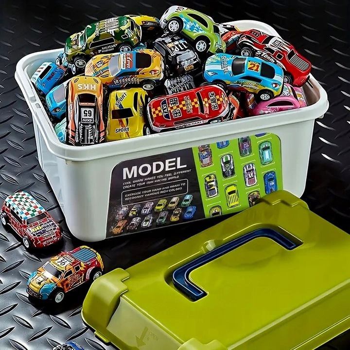 Duży zestaw samochodów metalowe resoraki w walizce autko autka z napędem 40