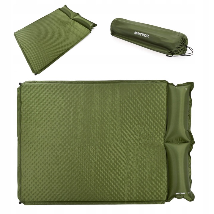 MATA SAMOPOMPUJĄCA MATERAC KARIMATA DMUCHANA METEOR 192×132×3 2-osobowa