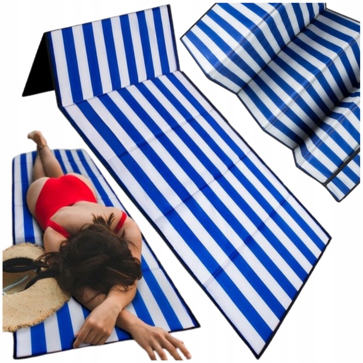 Mata Plażowa na Plaże Kamieniste Gruba Duża XXL Koc Plażowy Składana 190cm