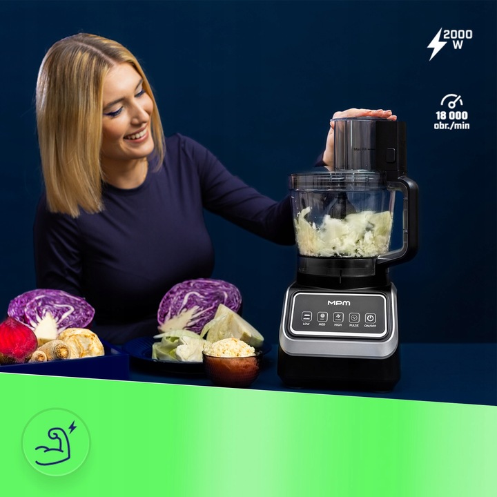 Robot kuchenny 12w1 blender mikser tarka do tarcia ziemniaków MPM MRK-27