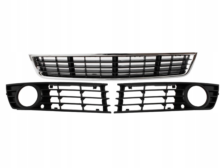 Atrapa Kratka Zderzaka Przód Komplet L+P+Ś do Audi A4 B6 00-04