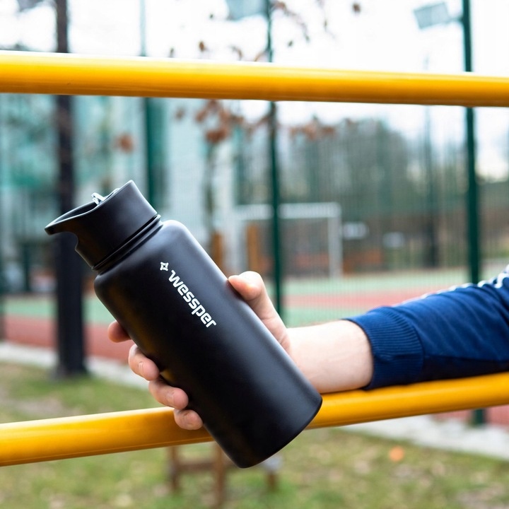 BUTELKA TERMICZNA WESSPER KUBEK TERMICZNY ZE SŁOMKĄ STAL NIERDZEWNA 1000 ml