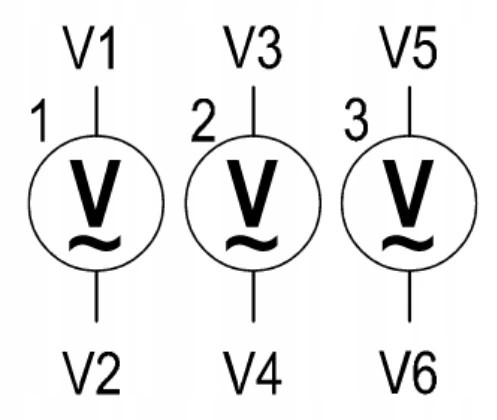 Wskaźnik napięcia 3F cyfrowy 80-500V PSMV/3