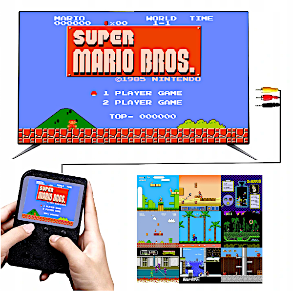 Przenośna GRA MINI KONSOLA DO GIER SUP Game Box 400 GIER Mix Kolorów