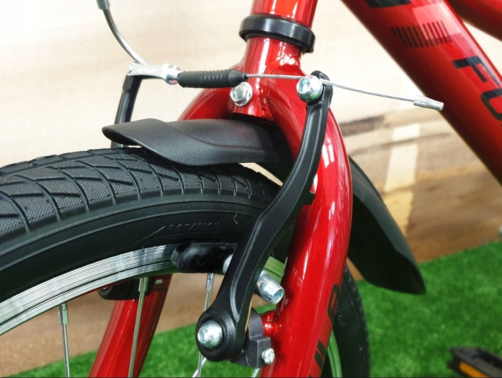 Rowerek dziecięcy dla chłopca 20" CZERWONY + chorągiewka, dzwonek, błotniki