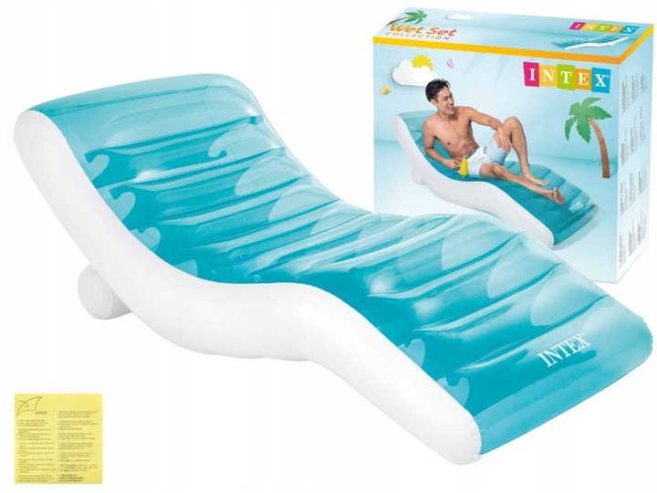 Materac do Pływania Dmuchany Fotel Leżak Plażowy Intex 56874 MODEL 2025