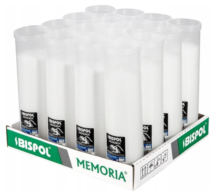 BISPOL Wkłady do zniczy parafinowe P450 105H 16szt