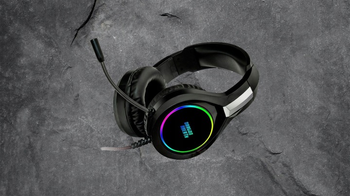 DRAGON BREATH PODŚWIETLANE SŁUCHAWKI NAUSZNE GAMINGOWE RGB Z MIKROFONEM