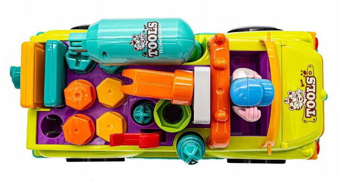 Auto do skręcania rozkręcania mały mechanik jeździ gra interaktywny