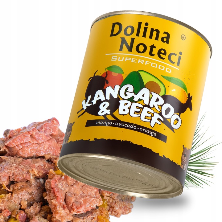Karma dla psa DOLINA NOTECI Kangur wołowina12x800g